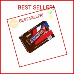 SNICKERS Candy Milk Chocolate Bars, Share Size Bulk Pack, 3.29 oz Bar (Pack of 2