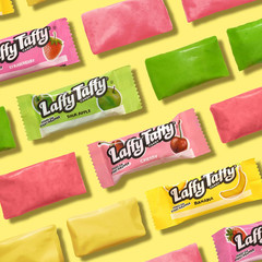 Laffy Taffy Candy, Assorted Fruit Flavored Taffy Candy, Sour Apple, Cherry, Stra