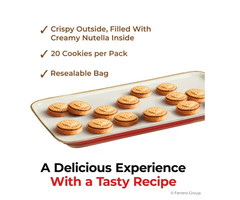Nutella Biscuits Hazelnut Spread with Cocoa Sandwich Cookies 20-Count Bag, 3PK