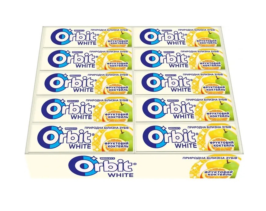 10 Pack Wrigley’s Orbit Fruit Cocktail Chewing Gum Sugar-Free (100 pcs total)