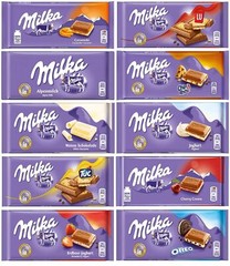 Milka Chocolate Assortment Variety Chocolate 10 Bars – Randomly Selected