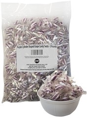 Candy Twists Purple Mint Cylinder Shaped 5 Pounds Sweet Buffet Candy Jar