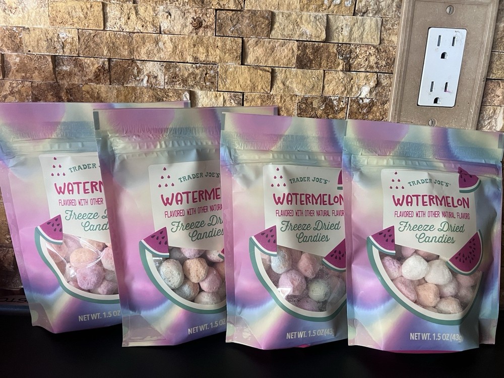 4 Trader Joe’s Watermelon Freeze Dried Candy Bags Unopened Brand New! Viral Pack
