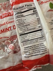 2x Original Gourmet PEPPERMINT DROPS Candy-Soft Peppermint Center-LARGE 10oz Bag