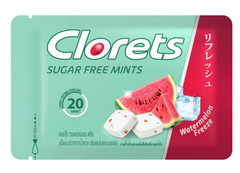 Clorets Sugar Free Candy Watermelon Freeze Menthol Mint 15.4g Pack of 10