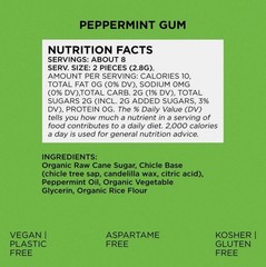 Simply Gum Peppermint 6 Pack Natural Chicle Vegan Plastic Free 90 Pieces USA