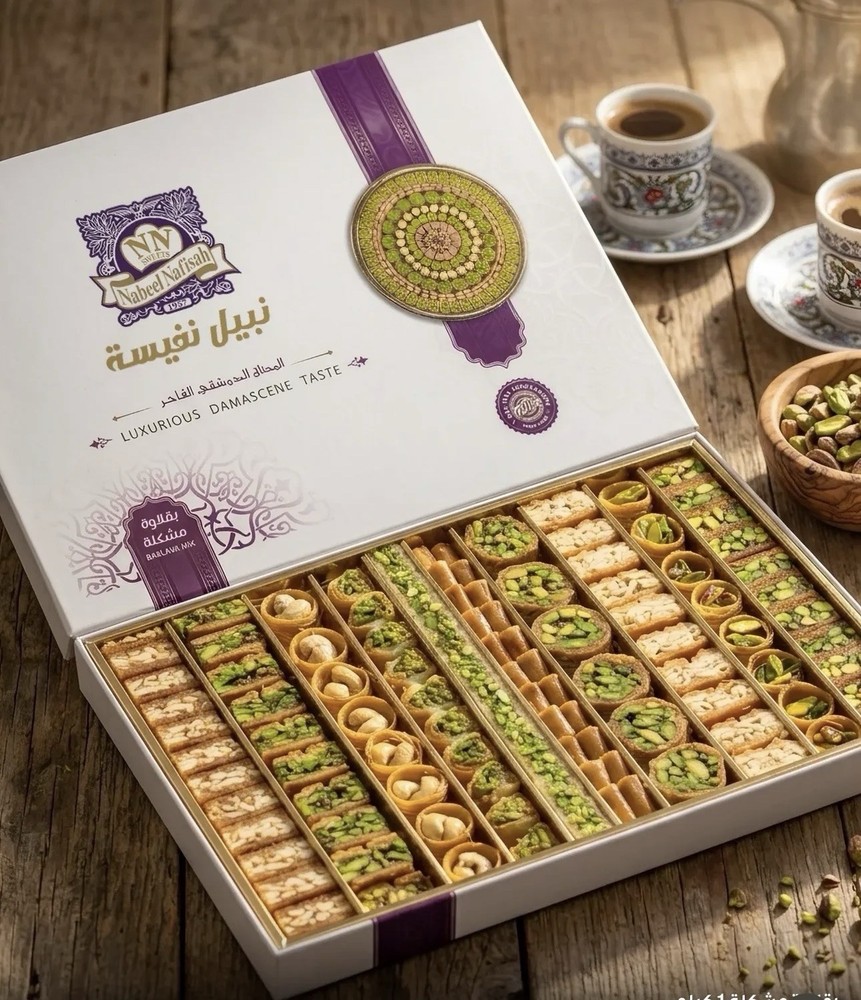Nabeel Nafeesah – 🌟 Premium 1 KG Mixed Arabic Baklava Selection 🌟 بقلاوة شرقية