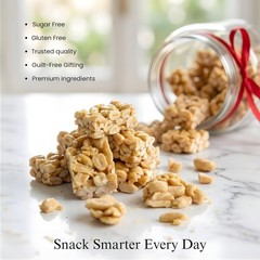 Andy Anand Sugar Free Gluten Free Peanut Brittle 7 Oz Guilt Free Snack