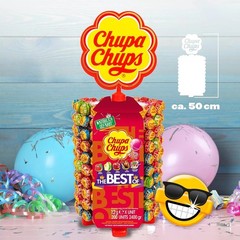 Chupa Chups Lollipop on Wheel Stand with 200 Lollis Display for Candy Bar Office
