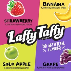 Laffy Taffy Candy, Assorted Fruit Flavors, Individually Wrapped Mini Bars, 6 Oun
