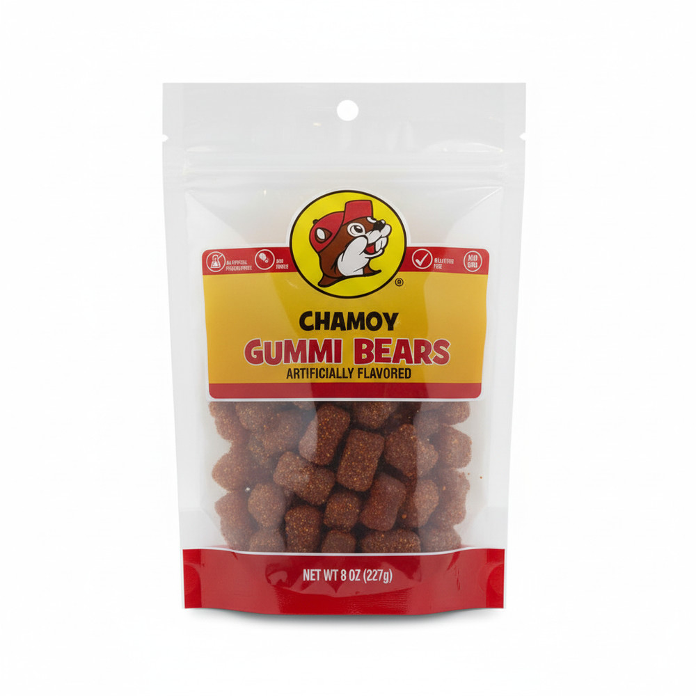 Buc-ee’s Chamoy Gummi Bears Sweet Spicy Tangy Mexican Style Gummy Candy Snack