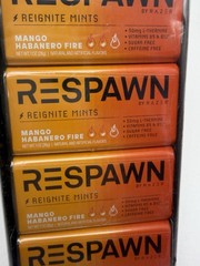Respawn Reignite Mints Mango Habanero Fire Sugar & Caffeine Free X 8 BB Nov 26