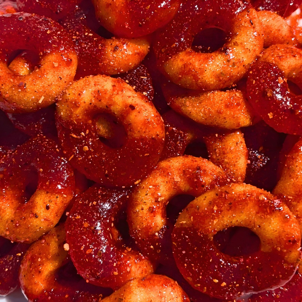 Spicy Chamoy Peach Rings 1lb | Sweet & Spicy Candy | Chamoy Candy | Fresh Candy