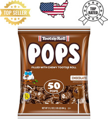 Tootsie Pops Single Flavor Bag – Chocolate Flavored 50 Count (Pack of 1)