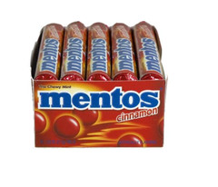 Mentos Candy, Mint Chewy Roll, Cinnamon, Non-Melting, Party, 1.32 oz (15 Pack)