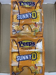 Peeps Chicks Sunny D 15 Count – 2 Pack – New Flavor, Best By 11/2026