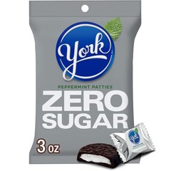 York Peppermint Patties Zero Sugar Dark Chocolate, 3 oz (Pack of 3) For Stocking