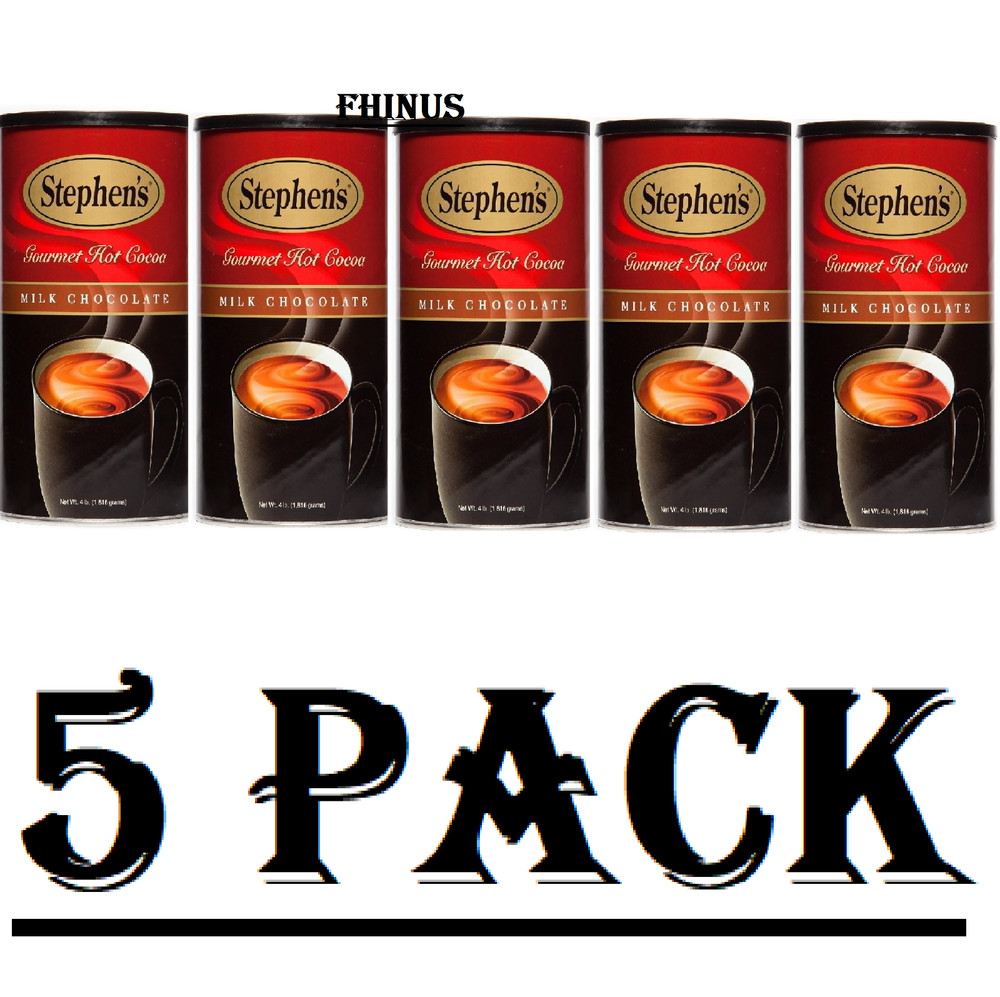 5 Pack Stephen’s Gourmet Milk Chocolate Hot Cocoa 4 lbs.
