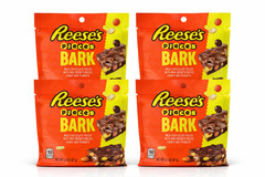 4 Pack Reese’s Pieces Milk Chocolate Candy with Peanuts Bark Bag 3.1 oz