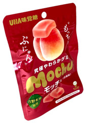 Japan Gummies UHA Mikakuto Mocchu White Peach Flavor 45g × 10 bags