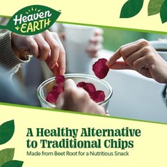 Heaven & Earth Beet Chips – Non-GMO, Gluten Free, Kosher – 5oz (2 Pack)