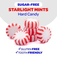 Sugar Free Starlight Mints – 1 Pound Pack 1 (Pack of 1), White,Red