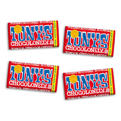 Tony’s Chocolonely Belgian Milk Chocolate Candy Bar, Pure Chocolate Bars for Sna