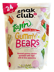 Snak Club TAJIN GUMMY BEARS 36-Bags Chili & Lime Mild Gummi Bears, BIG BAG 27 Oz