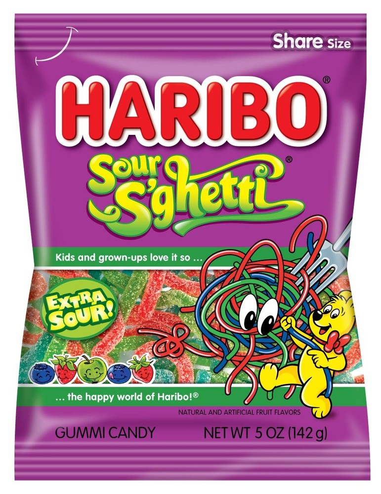 HARIBO Gummi Candy, Z!NG Sour S’ghetti, 5 oz. Bag 5 Ounce (Pack of 1)