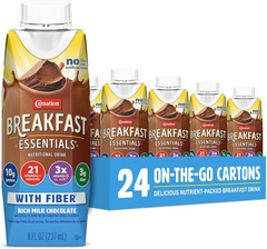 Ready to Drink with Fiber, Rich Milk Chocolate, 8 FL OZ Carton (Pack of 24) (Pac