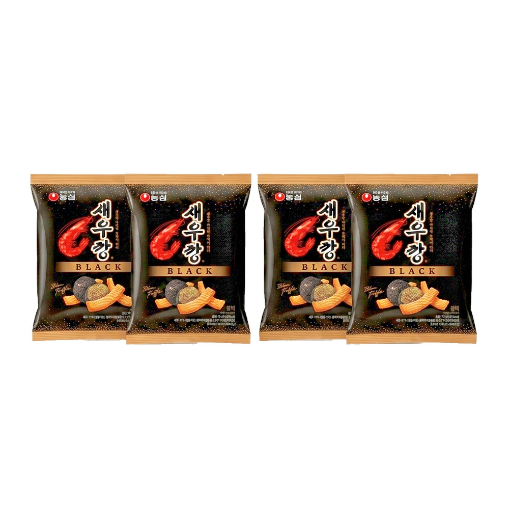 Nongshim Saewookang Shrimp Crackers Black Truffle Premium Korean Snack 72g x 4P