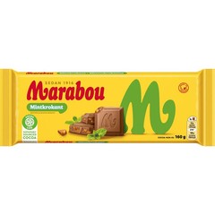 5 x Marabou Mintkrokant 160g – Milk Chocolate with Mint & Almond Crunch