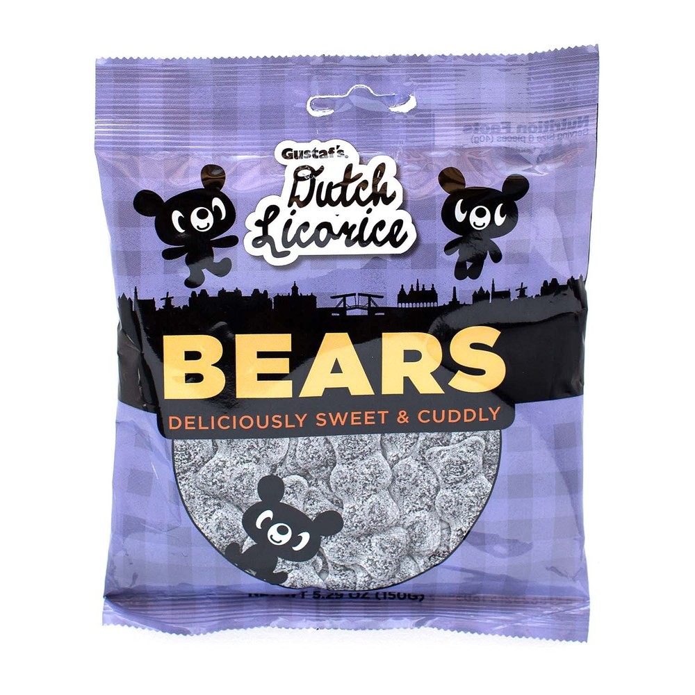 Gustaf’s Dutch Licorice, Sugared Licorice Bears, 5.2 Ounce (Pack of 12)