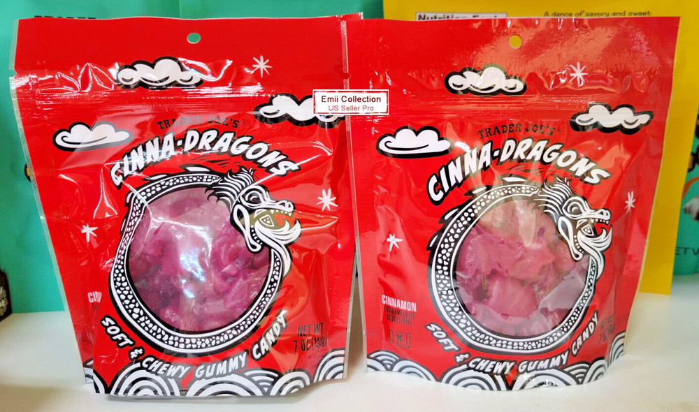 Trader Joe’s Cinna-Dragons Soft & Chewy Gummy Candy 7oz 198g (2 Bags)