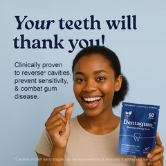Dentagum Remineralizing Gum Nano Hydroxyapatite Mint 60 Ct Enamel Care Gum BEST”