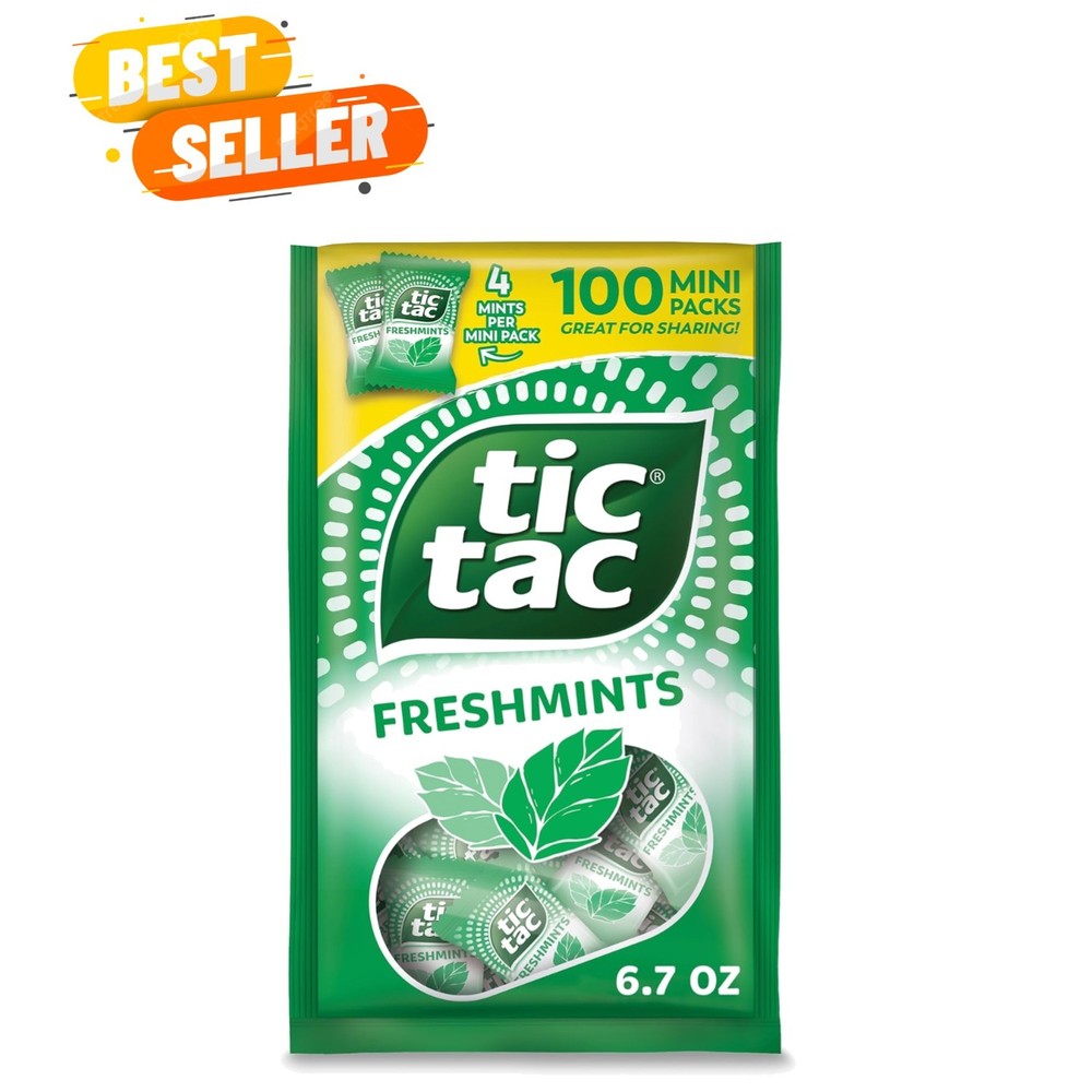 Freshmints, Bulk Bag with 100 Mini Packs 4 Mints Each, Share-Size, On-the-Go,…