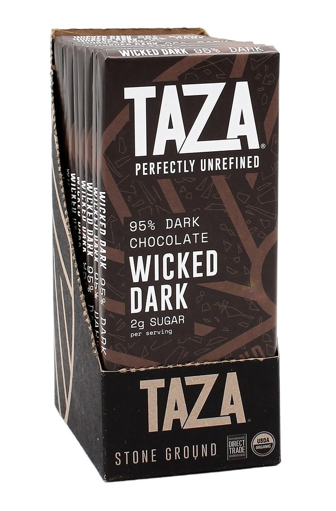 Taza Chocolate, 95 Wicked Dark Amaze Bar, 2.5 oz bars, case of 10