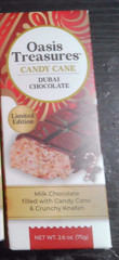 NEW Oasis brand CANDY CANE DUBAI MILK CHOCOLATE BAR & crunchy knafeh 2.6 oz