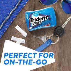 Trident Vibes Sugar Free Chewing Gum, Peppermint Rush Gum, Regular Size, 40 Piec