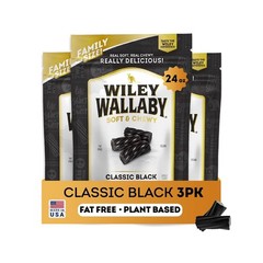 Resealable Bag of Australian Black Licorice, 72 Oz, 3-Pack