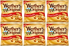 6 WERTHERS Original Butter Cream Candies Sweets Bags 135g 4.7oz