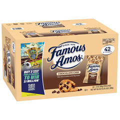 Famous Amos 2oz Chocolate Chip Cookies Box of 42 Pieces