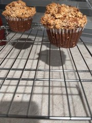 Banana Crumb Muffins with Vanilla Glaze * Banana Streusel Muffins