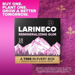 Larineco Remineralizing Gum with Nano Hydroxyapatite & 18 Count (Pack of 2)
