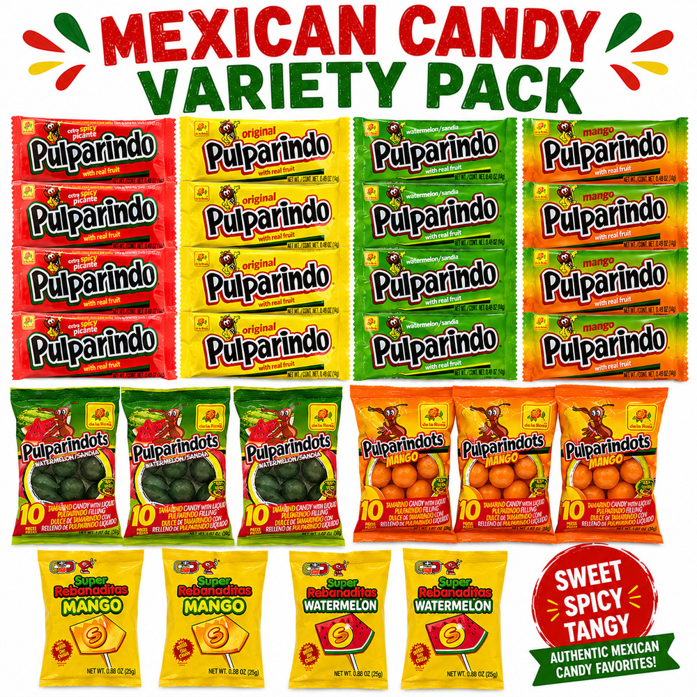 Pulparindo Variety Pack Pulparindots Rebanaditas Mexican Candy Mix
