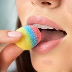 Rainbow Tropical Drops Sour Gummy Candy | 32 oz (2 LB) Gummies | Bulk Candy