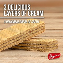 Bauducco 3-Layer Peanut Butter Wafer Cookies, Crispy Sweet Snack 5 oz