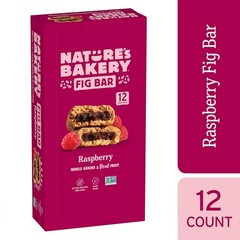 Nature’s Bakery Whole Wheat Fig Bars – Raspberry Flavor (12 Twin Packs)