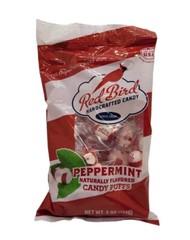 Red Bird Soft Peppermint Candy Puffs Fat Free Gluten Free – 5 oz Bag. See Below