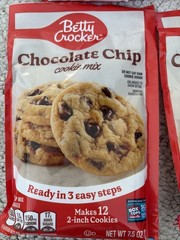 9 – Betty Crocker Chocolate Chip Cookie Mix, Makes (12) 2-inch Cookies, 7.5 oz.